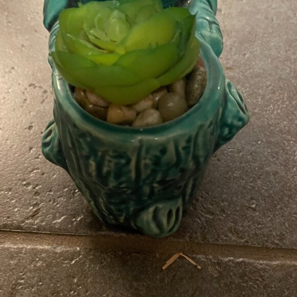 Blue/Turquoise Elephant Figurine ~ Potpourri Holder ~ Trunk Up for Good Luck - Picture 5 of 6